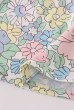 Load image into Gallery viewer, Blue floral print ruffle dress