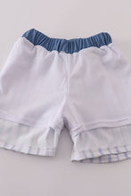 Load image into Gallery viewer, Blue stripe boy swim trunks UPF50+