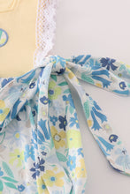 Load image into Gallery viewer, Yellow floral character applique bubble