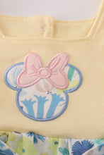 Load image into Gallery viewer, Yellow floral character applique bubble