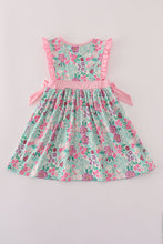 Load image into Gallery viewer, Green dream garden ruffle dress