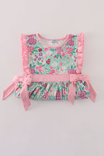 Load image into Gallery viewer, Green dream garden ruffle dress