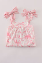Load image into Gallery viewer, Pink bow print ruffle mom&me dress