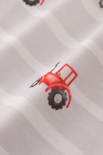 Load image into Gallery viewer, Red tractor embroidery ruffle dress