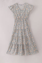 Load image into Gallery viewer, Fall floral print ruffle mom&me dress