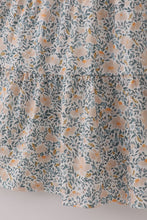 Load image into Gallery viewer, Fall floral print ruffle mom&me dress