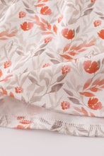 Load image into Gallery viewer, Fall leaves embroidery smocked ruffle dress