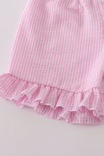 Load image into Gallery viewer, Multi seersucker stripe ruffle shorts set