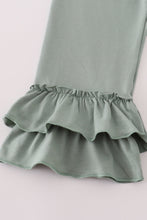 Load image into Gallery viewer, Mustard & mint floral print ruffle pants set