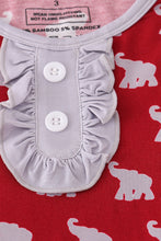 Load image into Gallery viewer, Alabama roll tide elephant print bamboo pajamas set