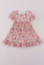 Load image into Gallery viewer, Purple floral print ruffle mom&me dress