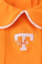 Load image into Gallery viewer, Orange Tennessee go vols embroidery ruffle pants set