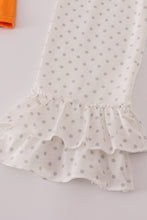 Load image into Gallery viewer, Orange Tennessee go vols embroidery ruffle pants set