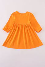 Load image into Gallery viewer, Orange Tennessee go vols embroidery ruffle dress