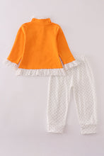 Load image into Gallery viewer, Orange Tennessee go vols embroidery ruffle pants set