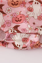 Load image into Gallery viewer, Pink pumpkin ghost print ruffle bubble
