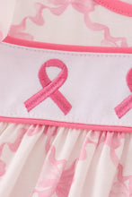 Load image into Gallery viewer, Pink bow tie embroidery ruffle bloomer set