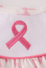 Load image into Gallery viewer, Pink bow tie embroidery ruffle dress