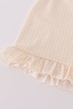 Load image into Gallery viewer, Blue pumpkin french knot ruffle shorts set