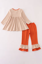 Load image into Gallery viewer, Rust isaiah embroidery ruffle pants set