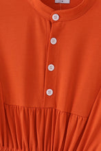 Load image into Gallery viewer, Rust tiered mom ruffle dress