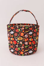 Load image into Gallery viewer, Black halloween print basket