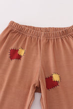 Load image into Gallery viewer, Navy scarecrow applique pants set