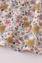 Load image into Gallery viewer, Floral embroidery smocked ruffle pants set