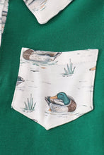 Load image into Gallery viewer, Green duck print pants set