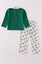 Load image into Gallery viewer, Green duck print pants set