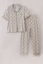 Load image into Gallery viewer, Green duck print bamboo mom pajamas set