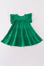 Load image into Gallery viewer, Green christmas sequin tiered girl dress