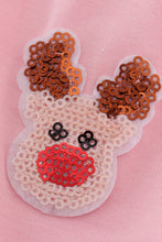 Load image into Gallery viewer, Pink christmas sequin tiered girl dress