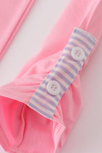 Load image into Gallery viewer, Purple puppy french knot stripe pants set