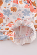 Load image into Gallery viewer, Floral print smocked ruffle bubble