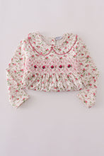 Load image into Gallery viewer, Pink rose hand smocked pants set