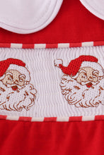 Load image into Gallery viewer, Red santa claus smocked stripe pants set