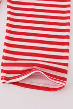 Load image into Gallery viewer, Red santa claus smocked stripe pants set