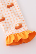 Load image into Gallery viewer, Cream sweet as pie print ruffle pajamas set