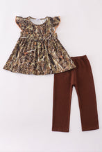 Load image into Gallery viewer, Camouflage ruffle pants set