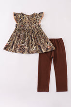 Load image into Gallery viewer, Camouflage ruffle pants set