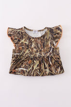 Load image into Gallery viewer, Camouflage ruffle pants set