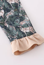 Load image into Gallery viewer, Camouflage hunting deer ruffle pants set