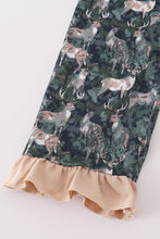 Load image into Gallery viewer, Camouflage hunting deer ruffle pants set
