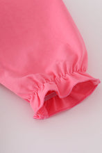 Load image into Gallery viewer, Blue christmas tree smocked ruffle jumpsuit set