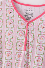 Load image into Gallery viewer, Pink santa claus mom pajamas pants set