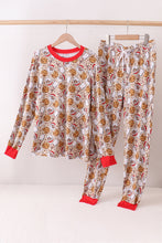 Load image into Gallery viewer, Santa milk biscuits bamboo mom pajamas set