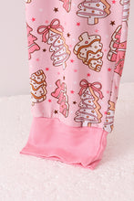 Load image into Gallery viewer, Pink christmas tree bamboo mom pajamas pants set