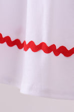 Load image into Gallery viewer, White santa claus smocked ruffle pants set