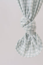 Load image into Gallery viewer, Sage ribbon bow gingham gown